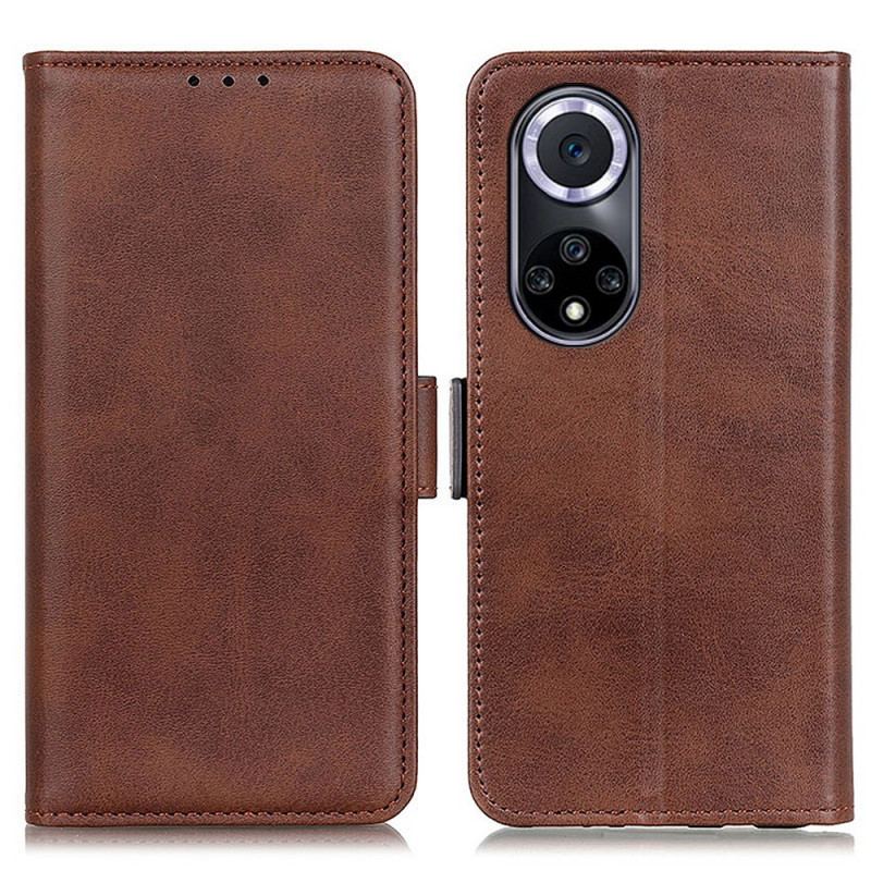 Capa Flip Para Huawei Nova 9 De Couro Aba Dupla