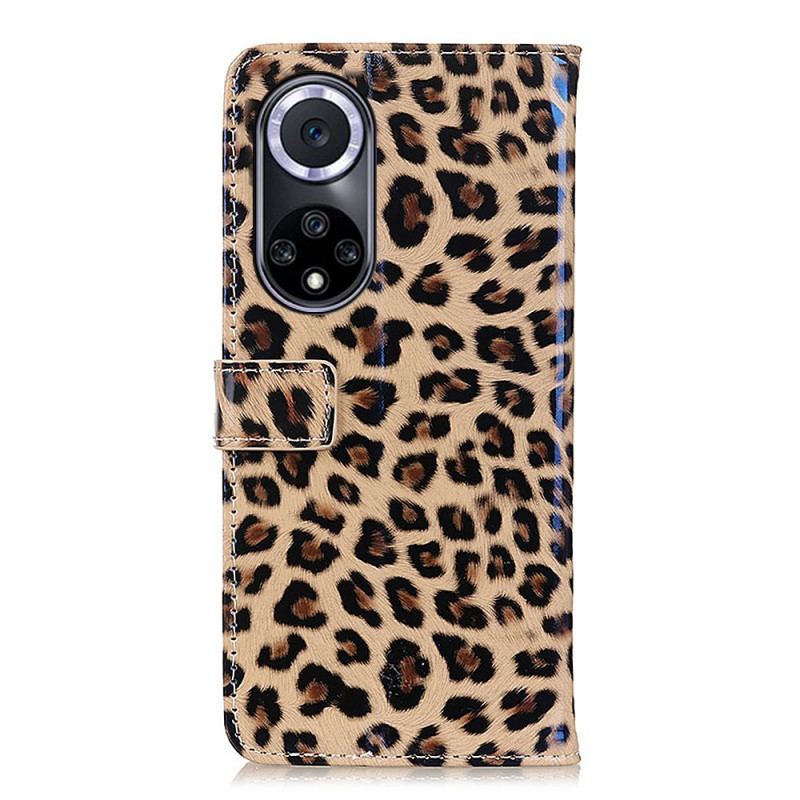 Capa Flip Para Huawei Nova 9 Leopardo Simples