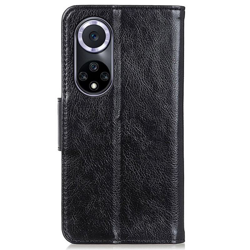 Capa Folio Para Huawei Nova 9 Couro Napa Rachado