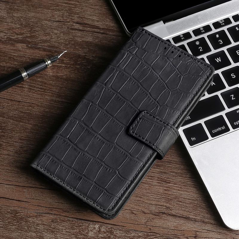 Capa Folio Para Huawei Nova 9 Crocodilo Com Toque De Pele