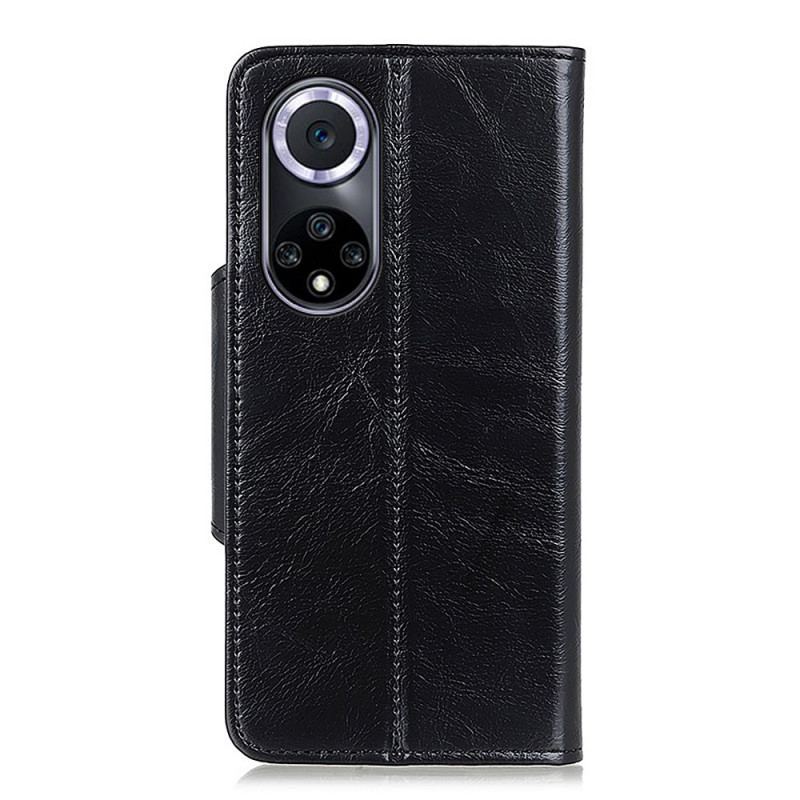 Capa Folio Para Huawei Nova 9 Imitação De Couro Brilhante Khazneh
