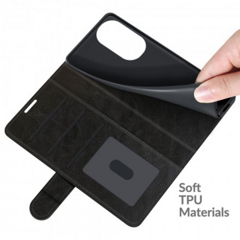 Capa Flip Para Huawei P50 Estilo Design De Couro