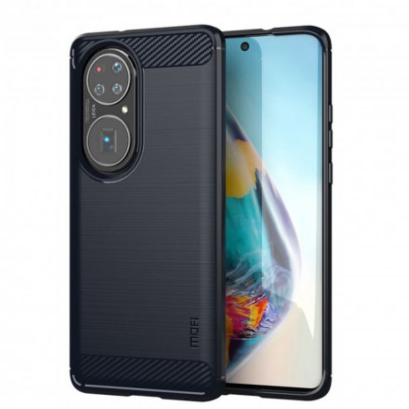 Capa Para Huawei P50 Fibra De Carbono Escovada Mofi