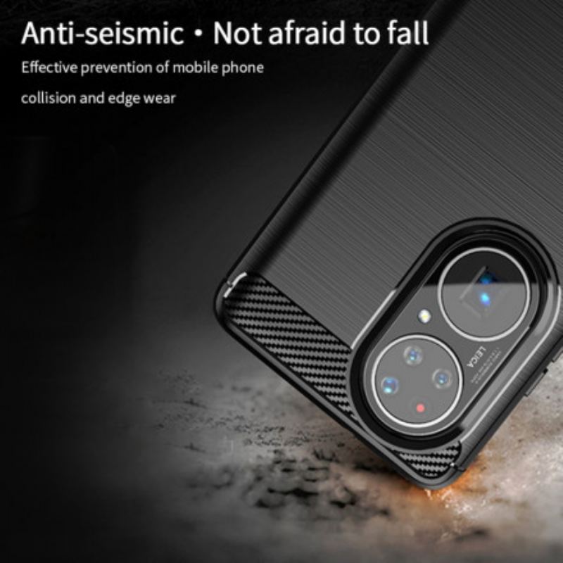 Capa Para Huawei P50 Fibra De Carbono Escovada Mofi