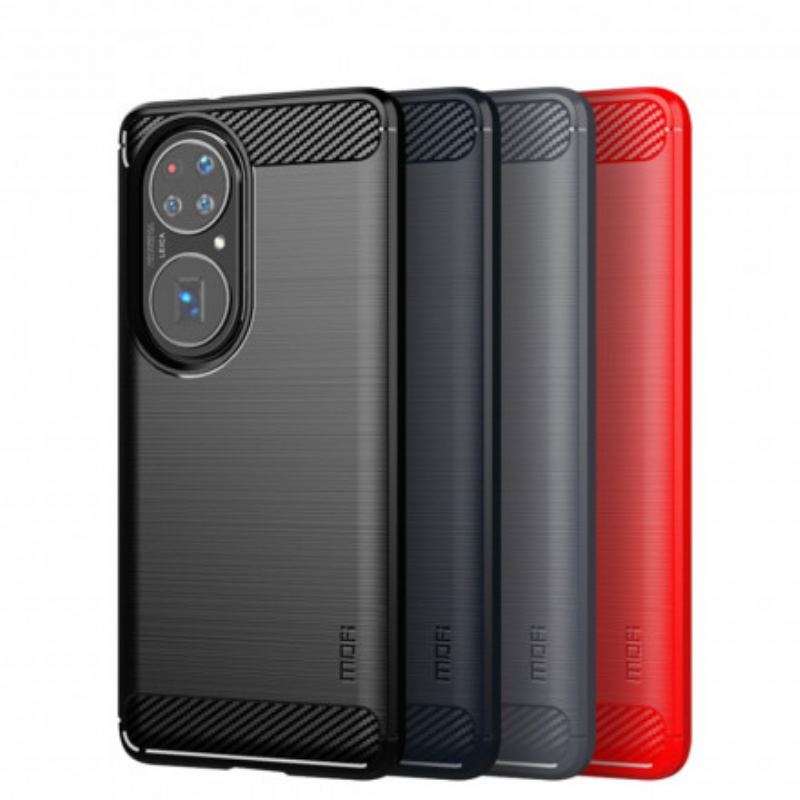 Capa Para Huawei P50 Fibra De Carbono Escovada Mofi