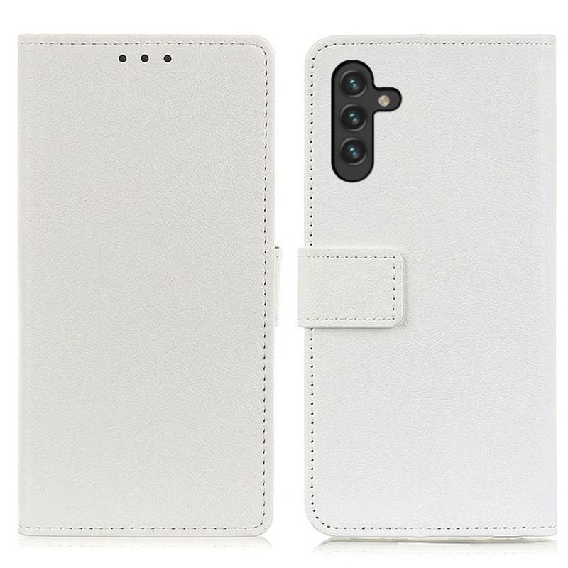 Capa De Couro Para Samsung Galaxy A13 5G / A04s Efeito Couro Clássico