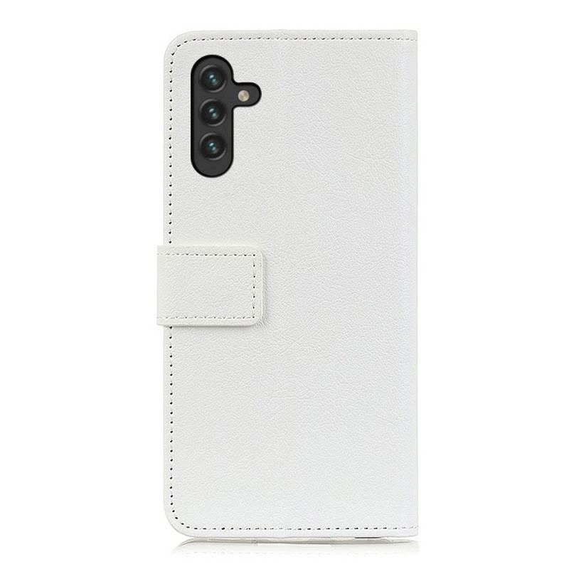 Capa De Couro Para Samsung Galaxy A13 5G / A04s Efeito Couro Clássico