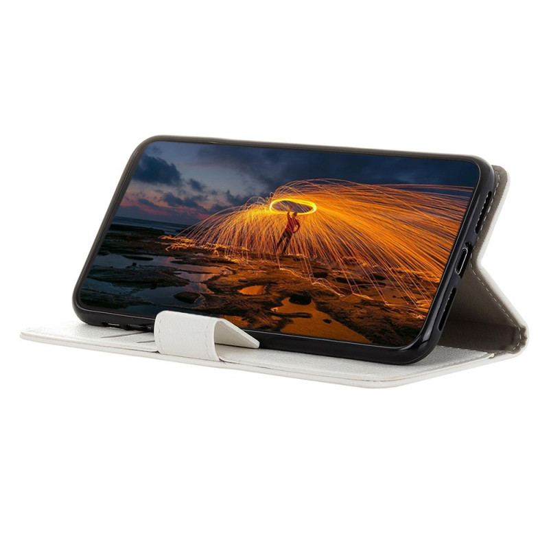 Capa De Couro Para Samsung Galaxy A13 5G / A04s Efeito Couro Clássico