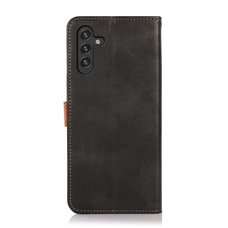 Capa De Couro Para Samsung Galaxy A13 5G / A04s Couro Falso Com Alça Khazneh