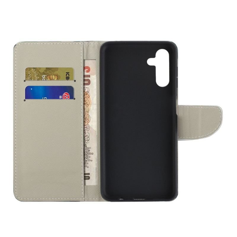Capa De Couro Para Samsung Galaxy A13 5G / A04s Torre Eiffel Retrô