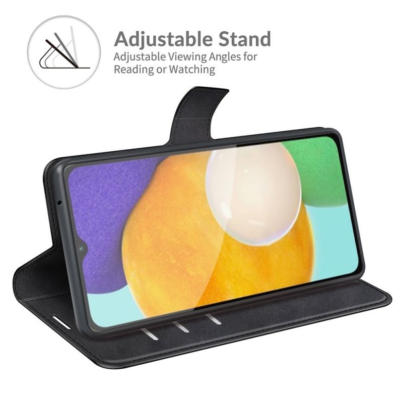Capa Em Pele Para Samsung Galaxy A13 5G / A04s Couro Sintético Fino
