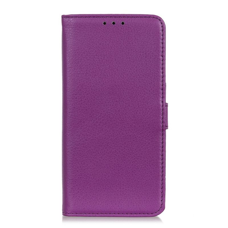Capa Em Pele Para Samsung Galaxy A13 5G / A04s Couro Sintético De Lichia Premium