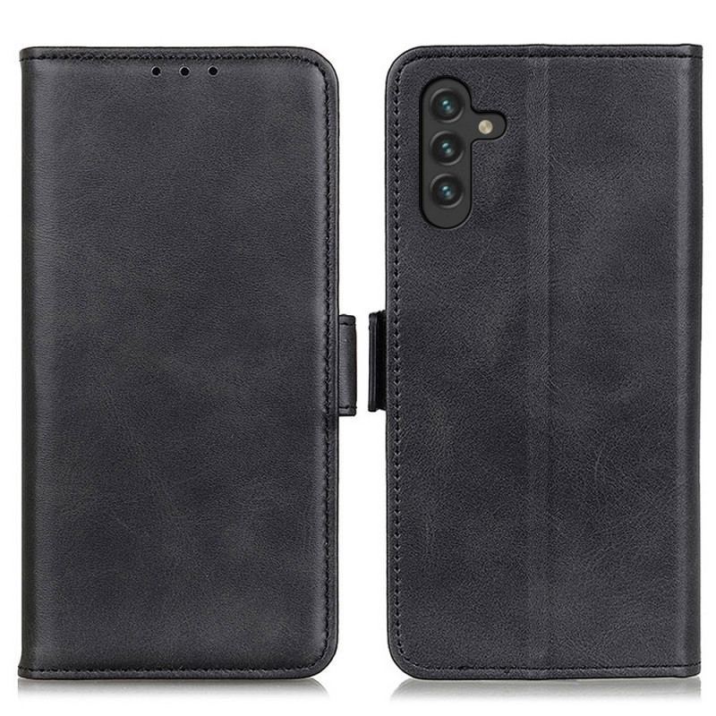 Capa Em Pele Para Samsung Galaxy A13 5G / A04s Flip Aba Dupla