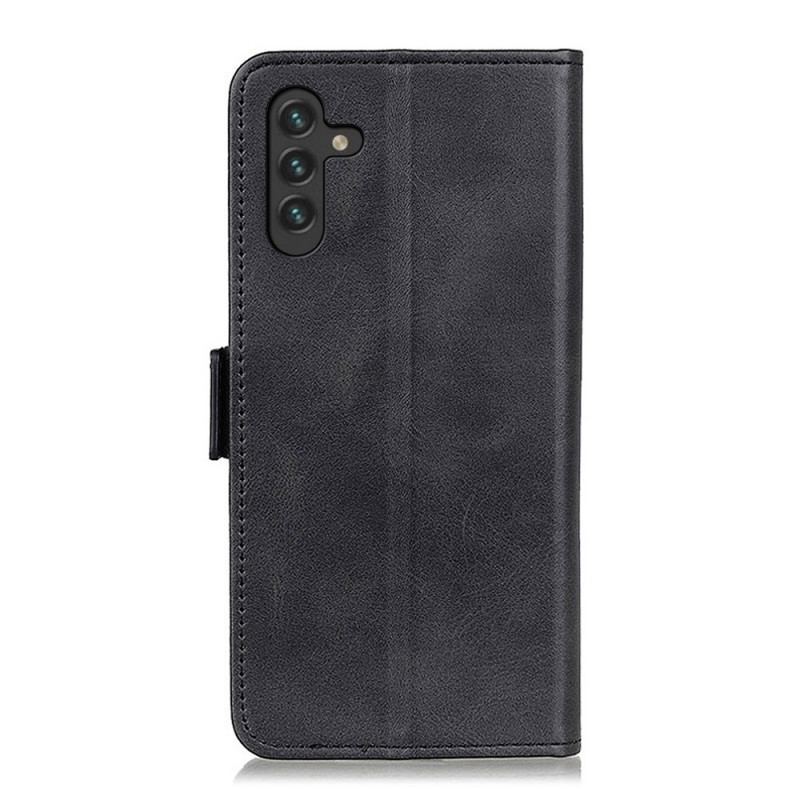 Capa Em Pele Para Samsung Galaxy A13 5G / A04s Flip Aba Dupla