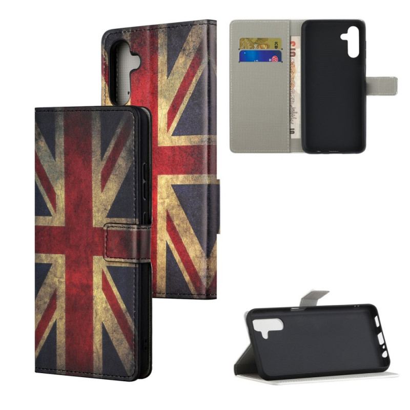 Capa Flip Para Samsung Galaxy A13 5G / A04s Bandeira Da Inglaterra