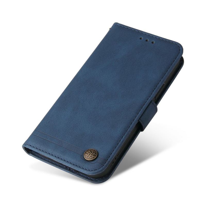 Capa Flip Para Samsung Galaxy A13 5G / A04s Correia E Rebite De Couro Sintético