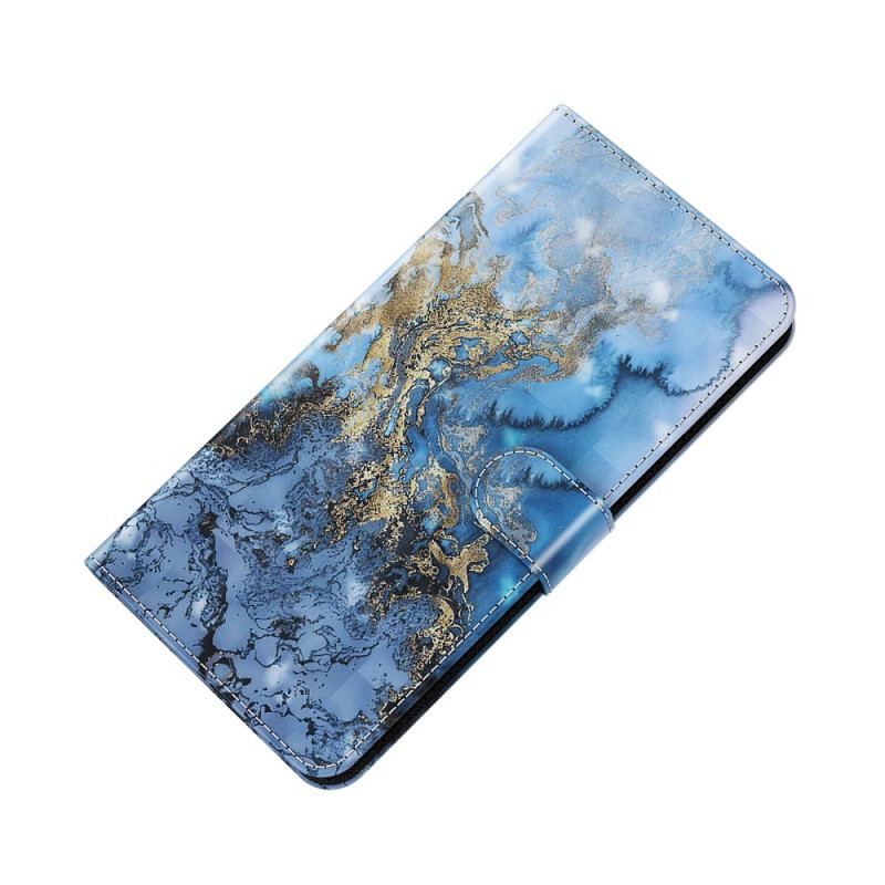 Capa Flip Para Samsung Galaxy A13 5G / A04s Design De Mármore Com Cordão