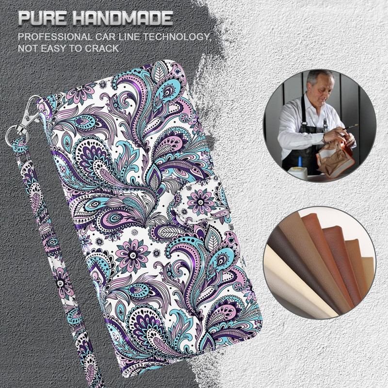 Capa Flip Para Samsung Galaxy A13 5G / A04s Padrões De Flores