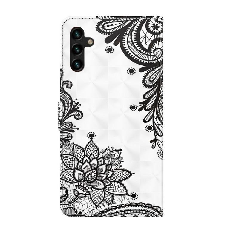 Capa Flip Para Samsung Galaxy A13 5G / A04s Renda Chique