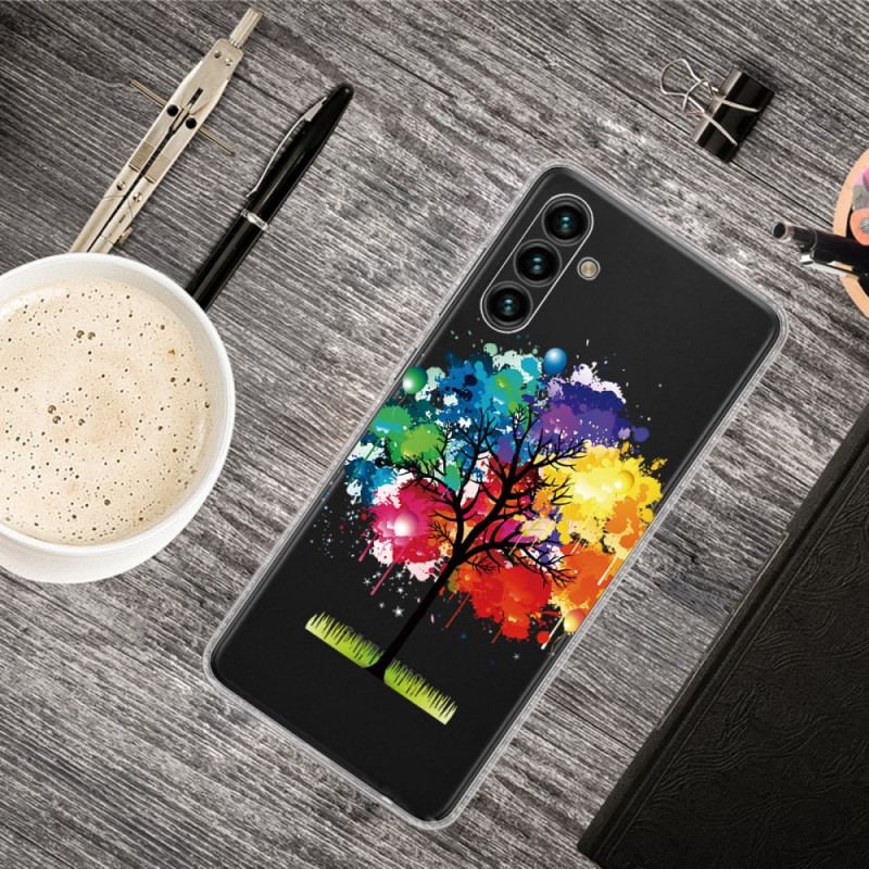 Capa Para Samsung Galaxy A13 5G / A04s Aquarela Árvore