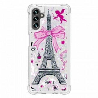 Capa Para Samsung Galaxy A13 5G / A04s As Lantejoulas Da Torre Eiffel