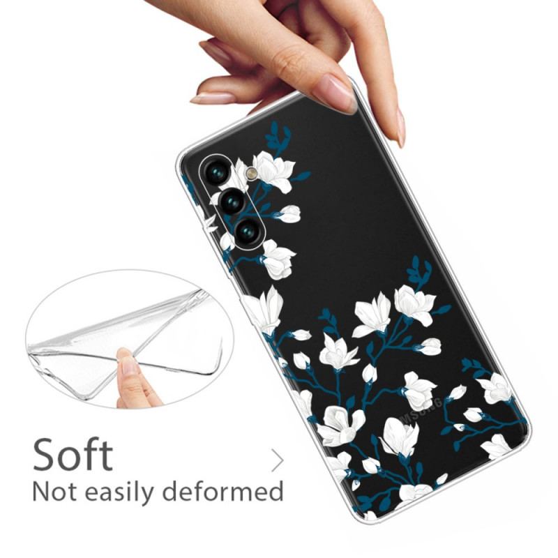 Capa Para Samsung Galaxy A13 5G / A04s Flores Brancas