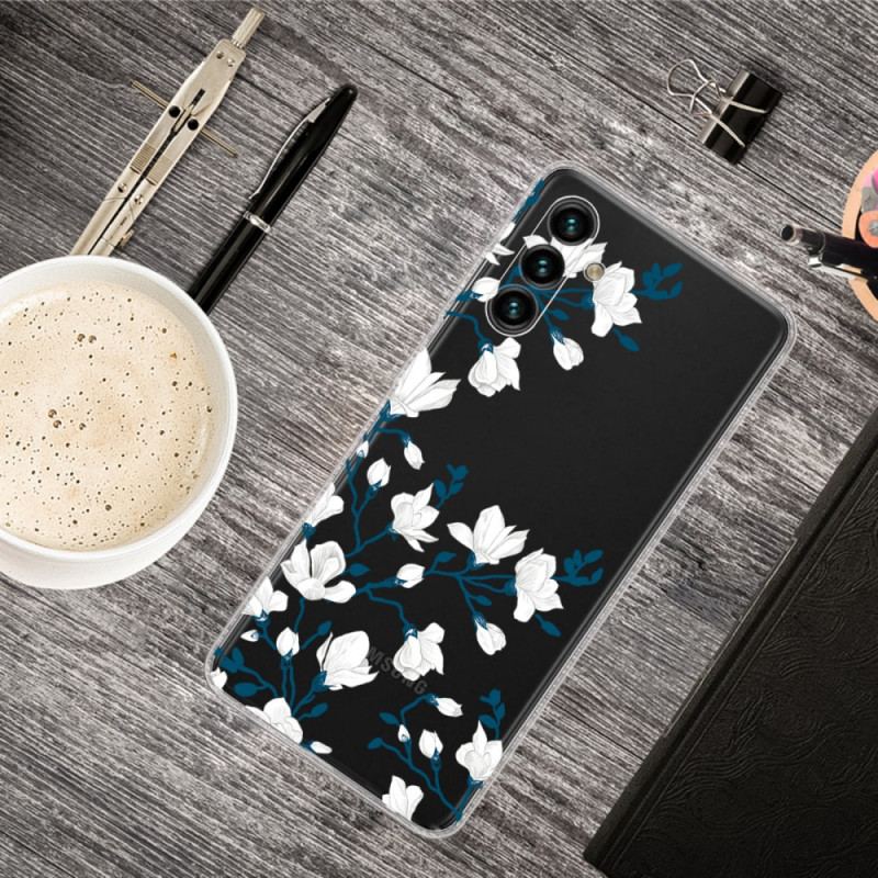 Capa Para Samsung Galaxy A13 5G / A04s Flores Brancas