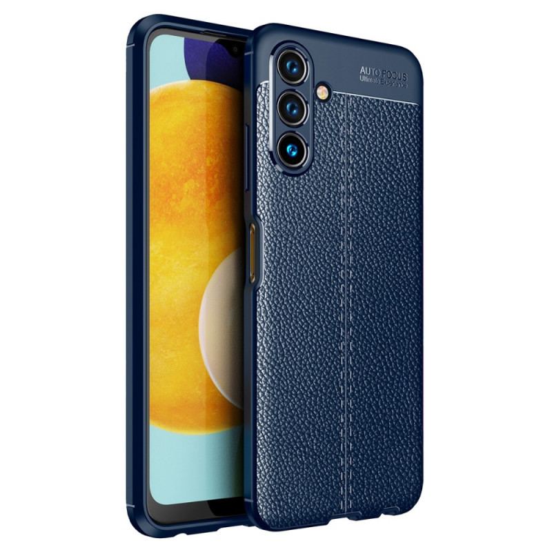 Capa Para Samsung Galaxy A13 5G / A04s Linha Dupla Efeito Couro Litchi