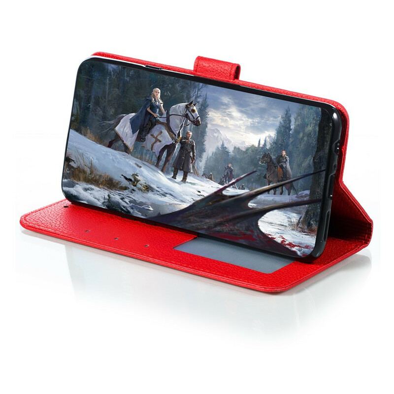 Capa Em Pele Para Samsung Galaxy A20s Couro Sintético Viva O Seu Sonho