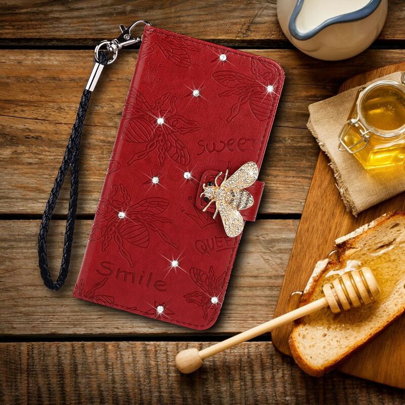 Capa Flip Para Samsung Galaxy A20s Amuleto Sorriso Abelha