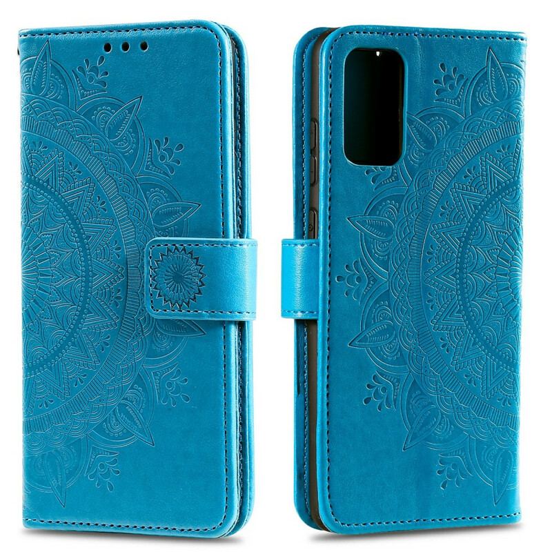 Capa Folio Para Samsung Galaxy A20s Mandala Do Sol