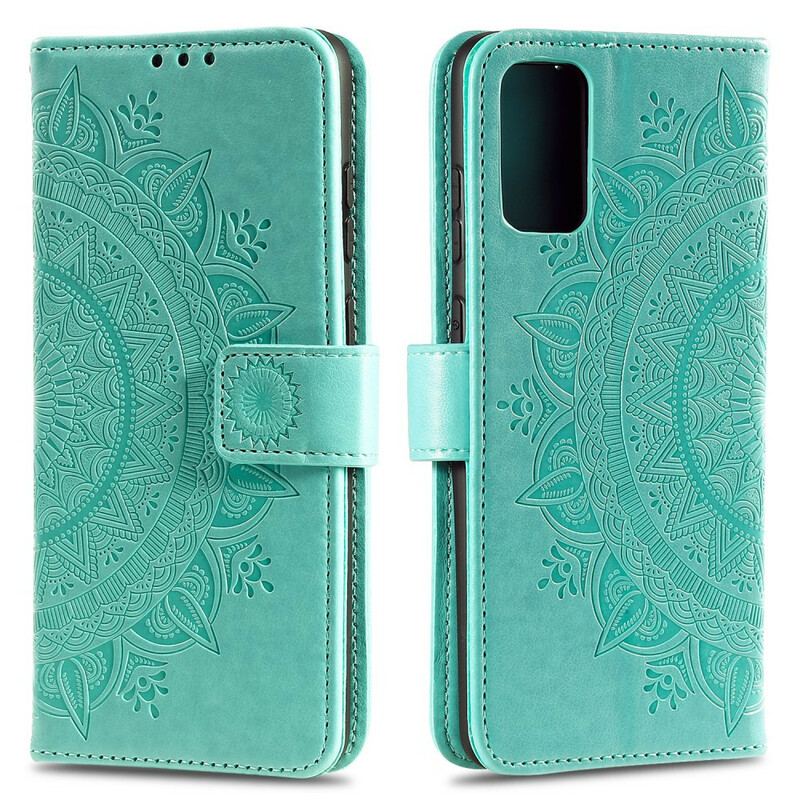 Capa Folio Para Samsung Galaxy A20s Mandala Do Sol