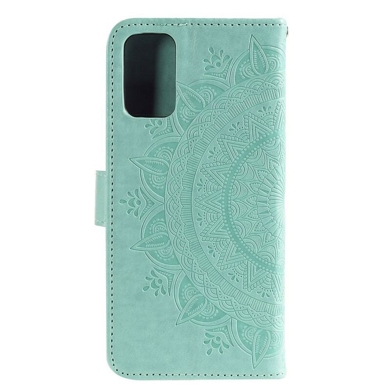 Capa Folio Para Samsung Galaxy A20s Mandala Do Sol