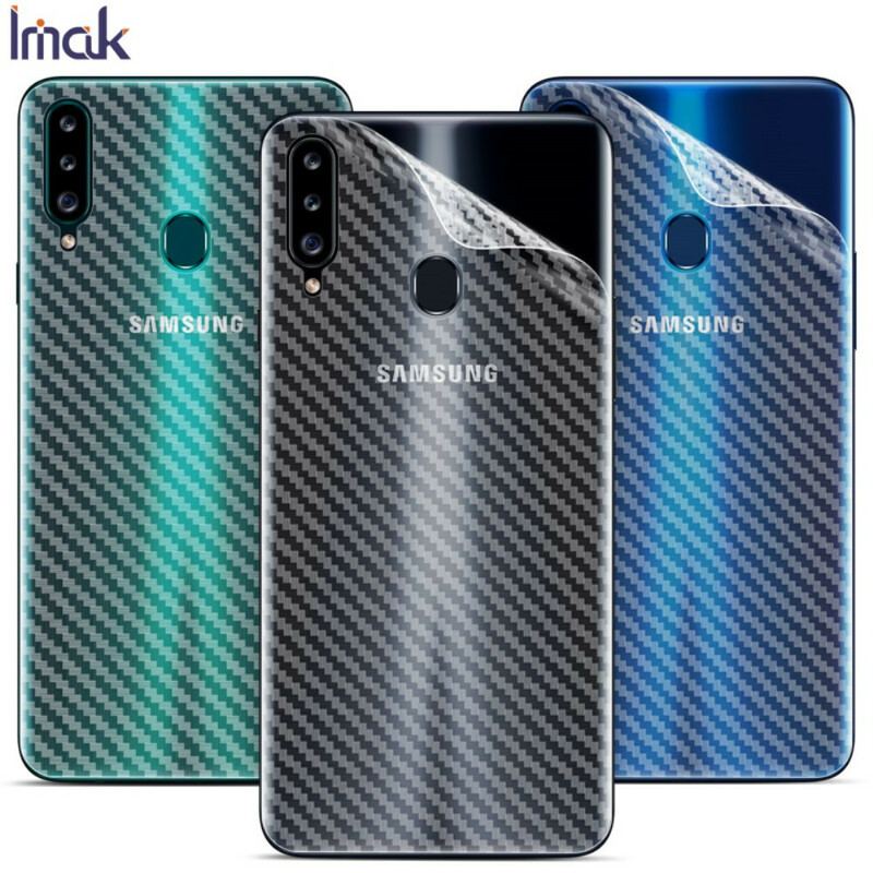 Película De Proteção Traseira Para Samsung Galaxy A20S Carbon Style Imak