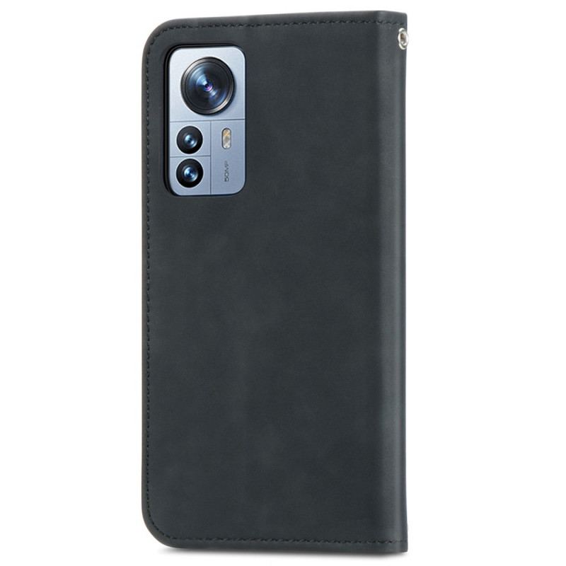 Capa De Celular Para Xiaomi 12 Pro Flip Sensação De Pele