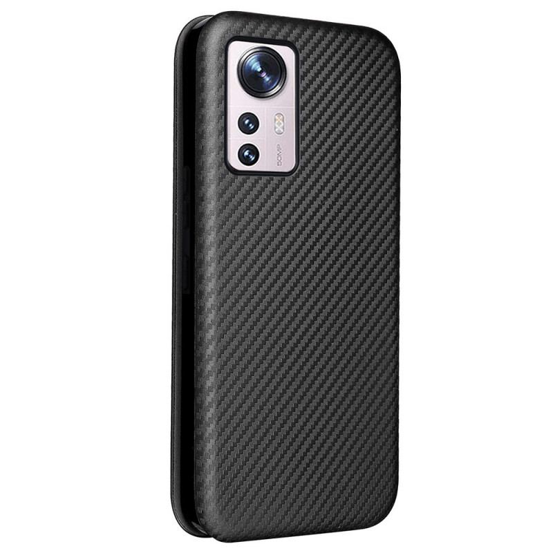 Capa De Celular Para Xiaomi 12 Pro Flip Silicone De Carbono Colorido