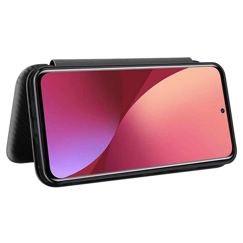 Capa De Celular Para Xiaomi 12 Pro Flip Silicone De Carbono Colorido