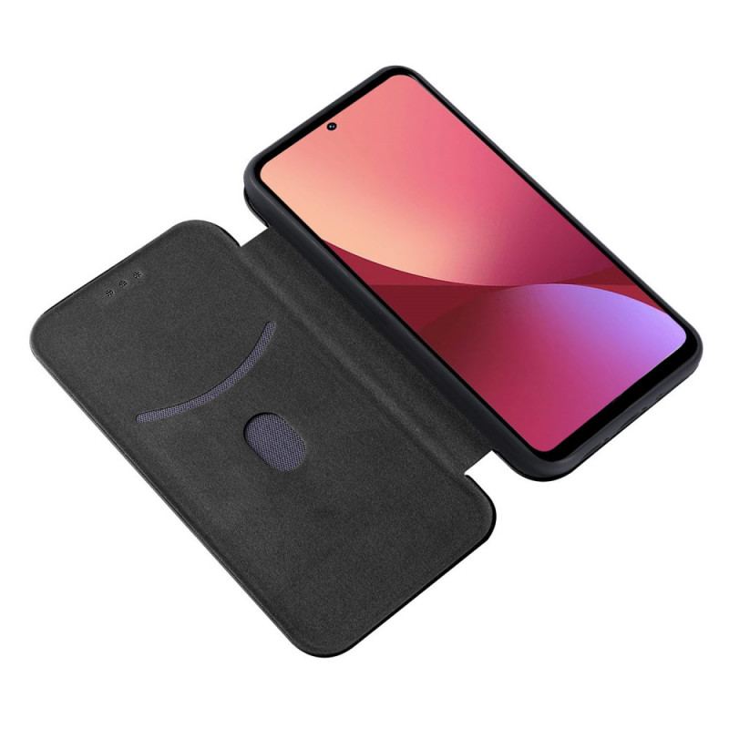 Capa De Celular Para Xiaomi 12 Pro Flip Silicone De Carbono Colorido