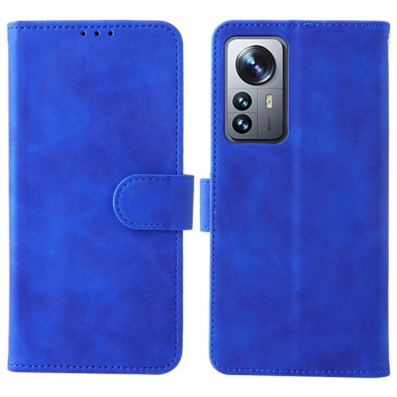 Capa De Couro Para Xiaomi 12 Pro De Cordão Strappy Skin-touch
