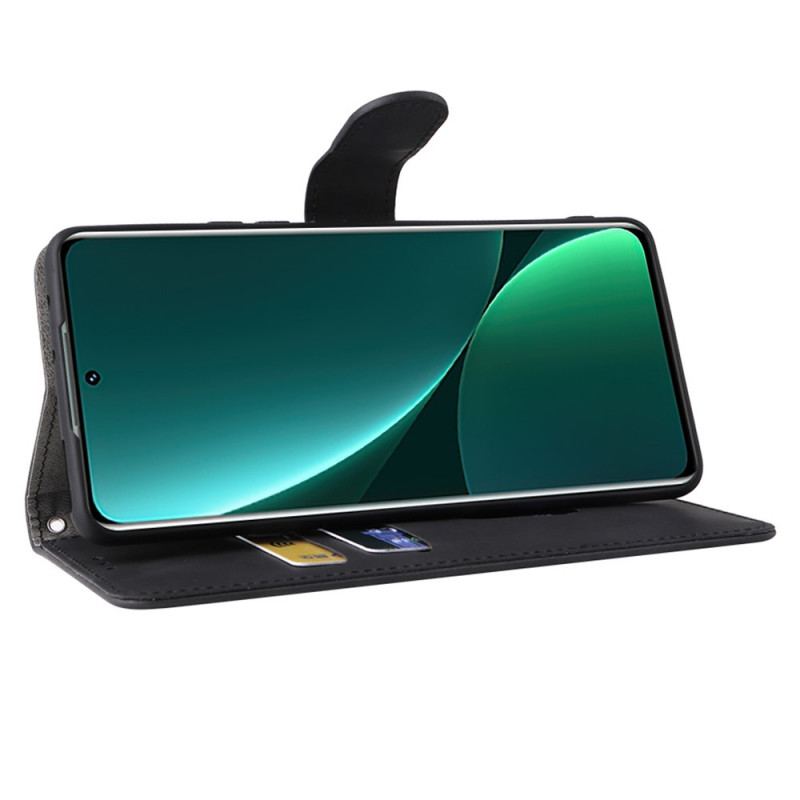 Capa De Couro Para Xiaomi 12 Pro De Cordão Strappy Skin-touch