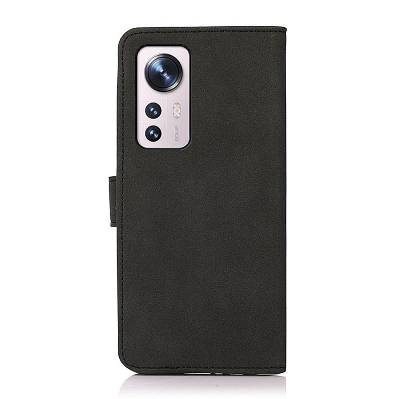 Capa Folio Para Xiaomi 12 Pro Khazneh Moda Efeito Couro