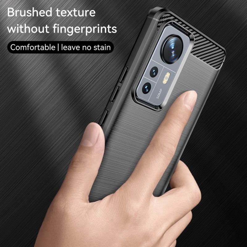 Capa Para Xiaomi 12 Pro Fibra De Carbono Escovada