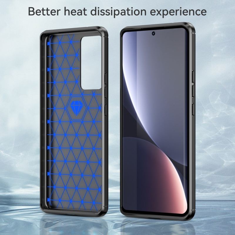 Capa Para Xiaomi 12 Pro Fibra De Carbono Escovada