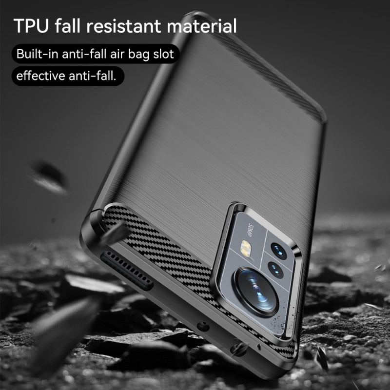 Capa Para Xiaomi 12 Pro Fibra De Carbono Escovada