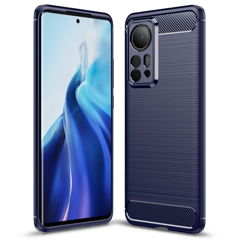 Capa Para Xiaomi 12 Pro Fibra De Carbono Escovada