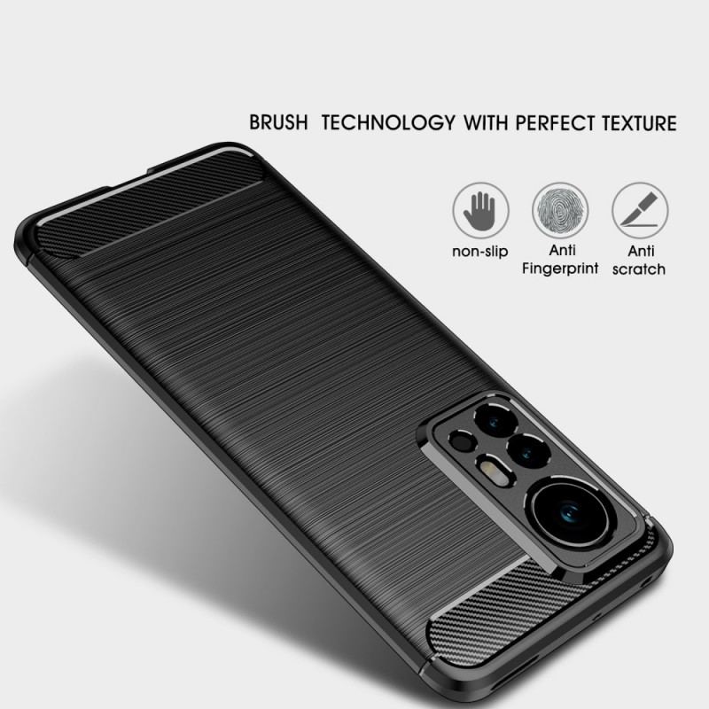 Capa Para Xiaomi 12 Pro Fibra De Carbono Escovada