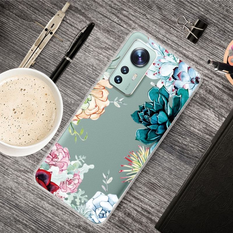 Capa Para Xiaomi 12 Pro Flores Silvestres De Silicone