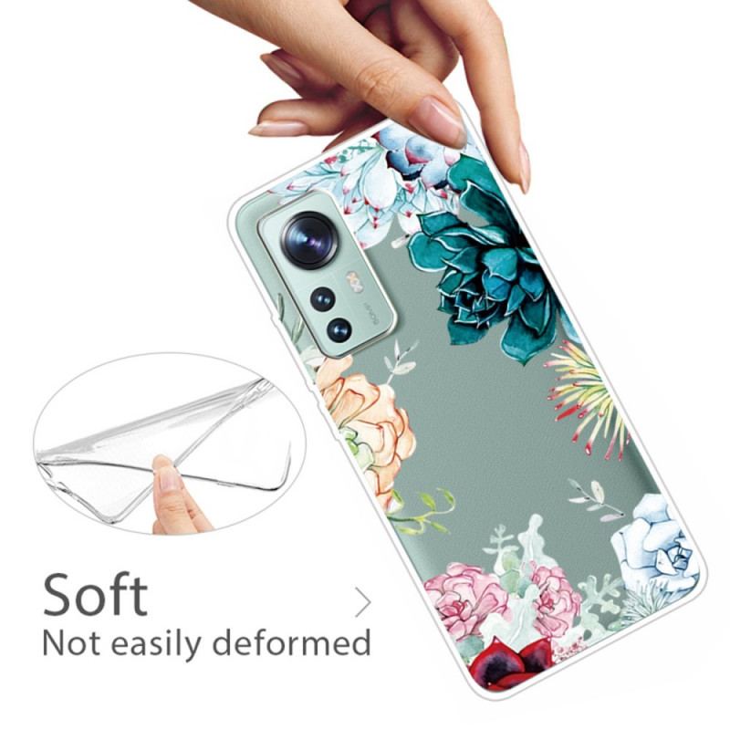 Capa Para Xiaomi 12 Pro Flores Silvestres De Silicone