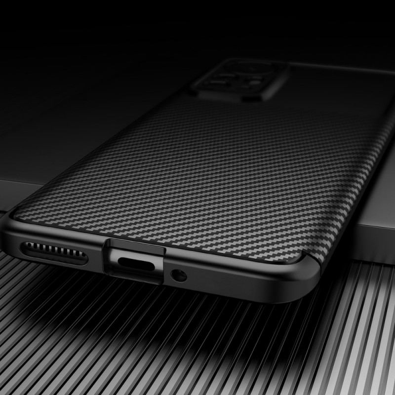 Capa Para Xiaomi 12 Pro Textura Flexível De Fibra De Carbono