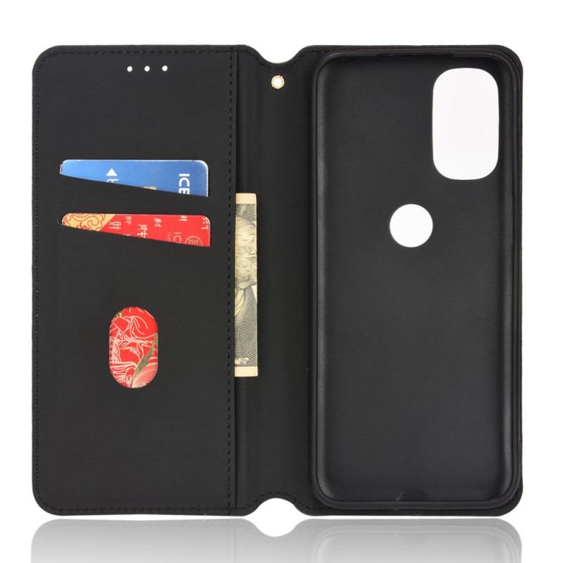 Capa De Celular Para Moto G41 / G31 Flip Efeito Couro Diamante